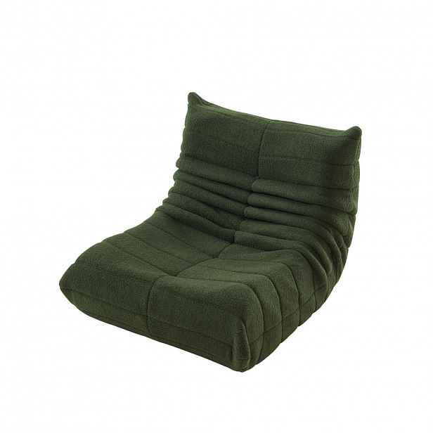 OKWISH LEŽÍCÍ křeslo 85/110/79 cm zelené, ergonomická podpora pro ložnici a obývací pokoj