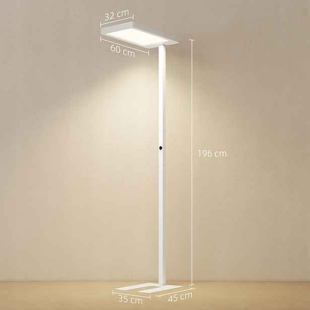 Stojací lampa s regulací jasu dálkovým ovládáním Homcom B31-589V90WT 40 W bílá