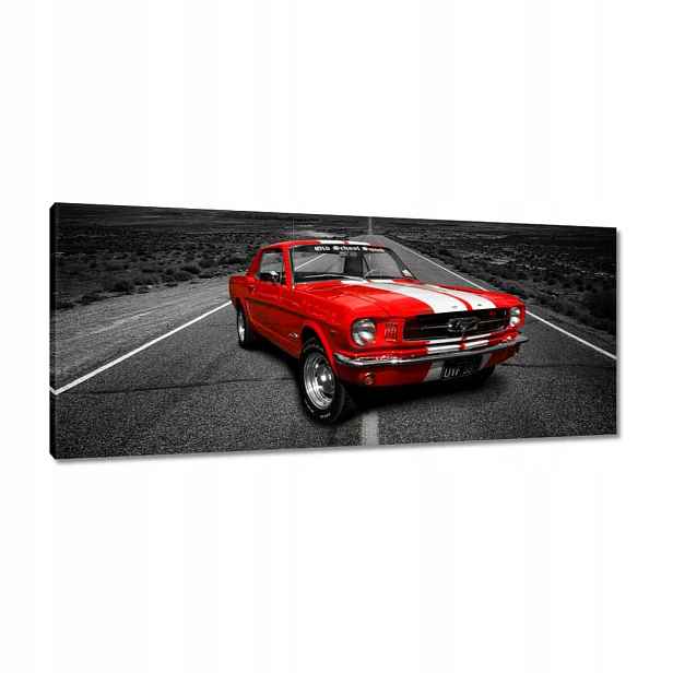 Obrazy 100x40 Červený Ford Mustang