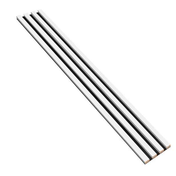 Designový akustický panel - bílá - 16,8 cm - 4 lamely - startovací panel