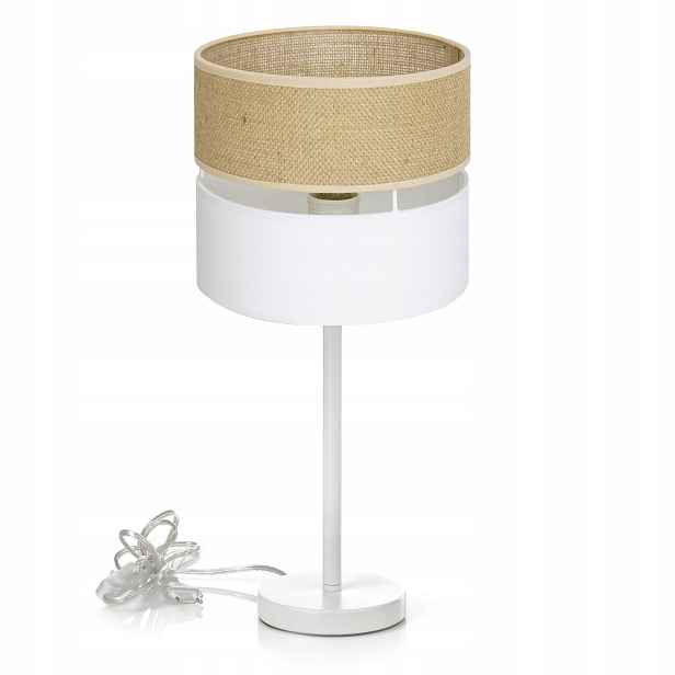 Noční Lampa Stolní Juta Boho Jutová Duo Stolní Pevná Kovová Polská