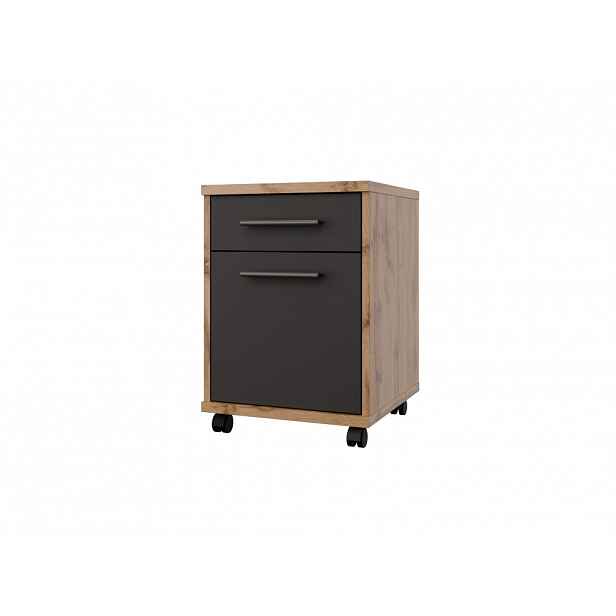 Kontejner NEJBY GIANNI, dub wotan/antracit
