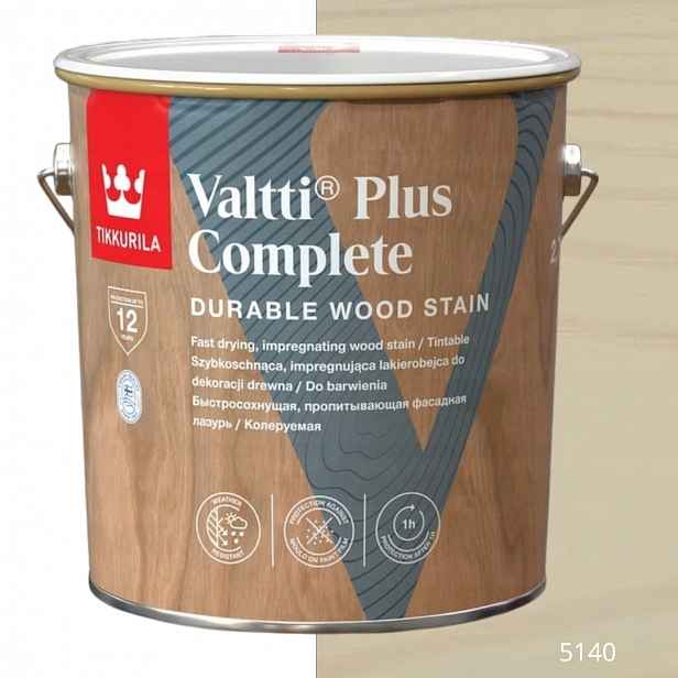 Tikkurila Lakovací Hmota Valtti Plus Complete 2,7 L, Barva 5140