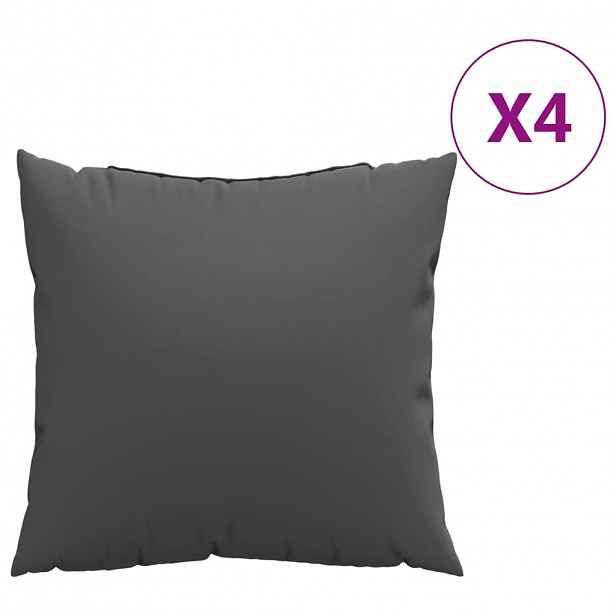 vidaXL Polštáře na pohovku 4 ks antracitové 40 x 40 cm textil