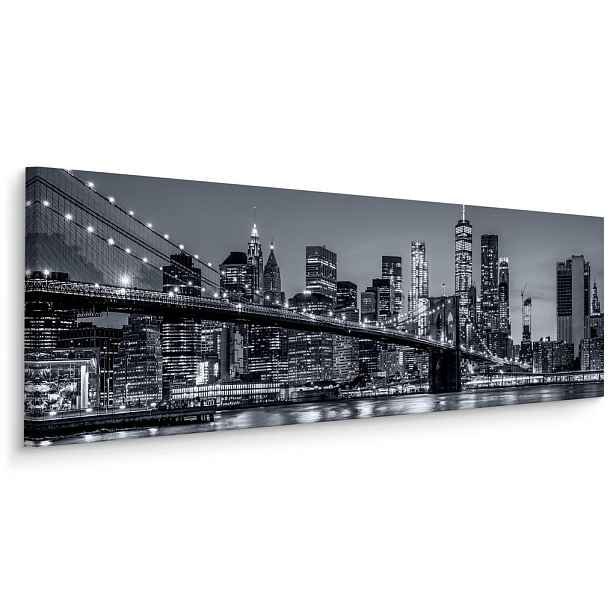 Muralo OBRAZ NA PLÁTNĚ New York Panorama Architektura 3D 145x45