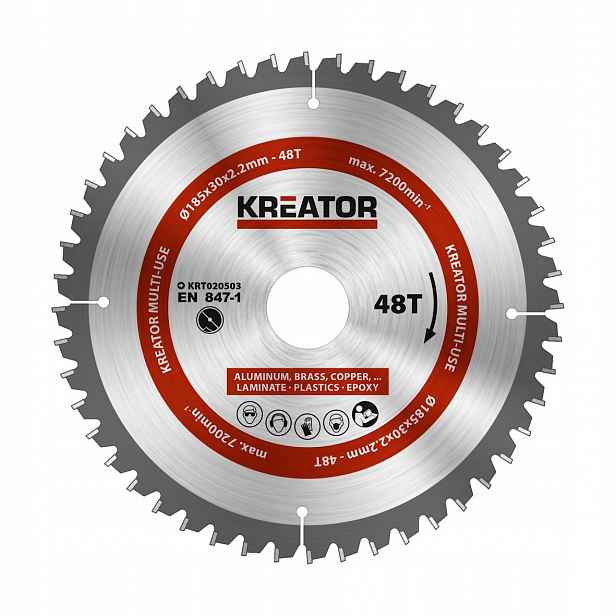 Pila kotoučová 185x30 kov neželezný, dřevo, plast KRT020503