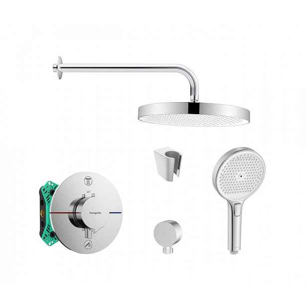 SANITINO - Sprchový set s termostatem a tělesem pod omítku Hansgrohe, příslušenství kielle, chrom SANI21HKK022