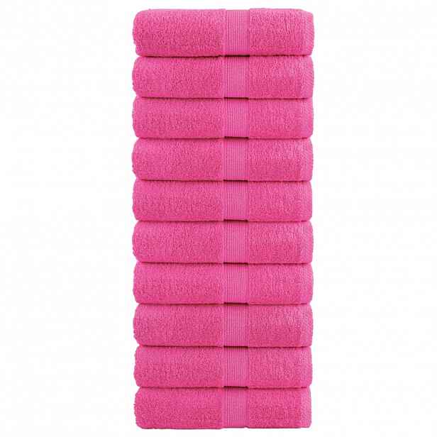 vidaXL Premium ručníky SOLUND 10 ks růžové 30 x 50 cm 600 g/m²