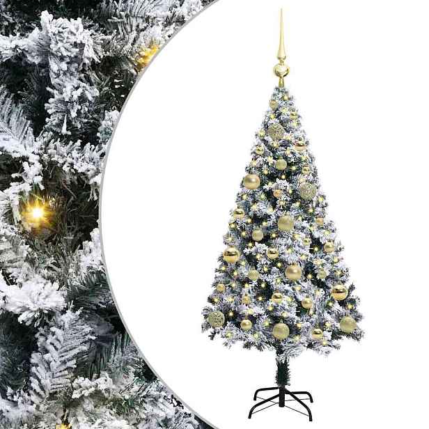 vidaXL Umělý vánoční stromeček Bílá 120 cm PVC, ocel a plast