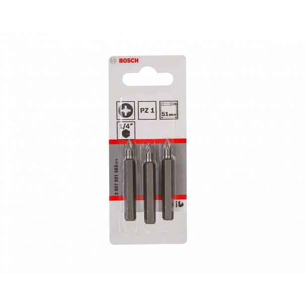 Bosch - Sada bitů PZ1, délka 51 mm, 3 ks 2607001569