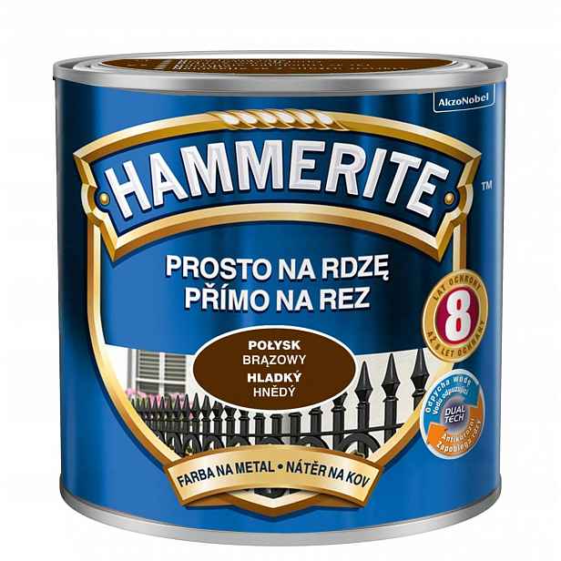 Hammerite Barva na rez 2,5L Hnědá Lesklá