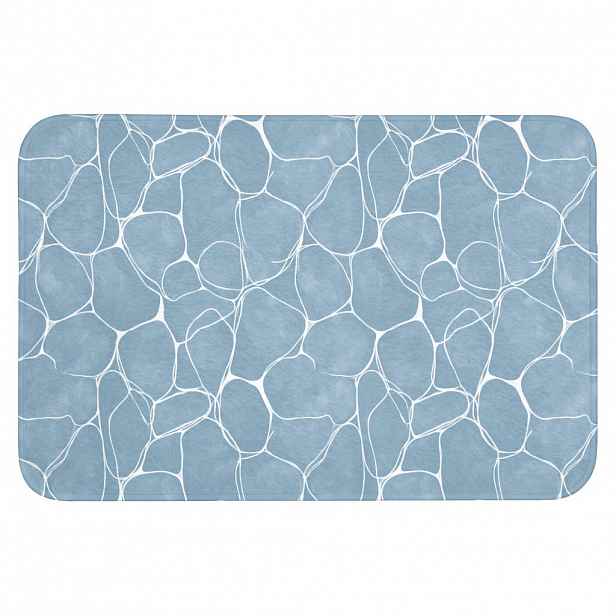 OnlyWow KOUPELNOVÁ PŘEDLOŽKA Organic - vzor - modrá 90x60 cm