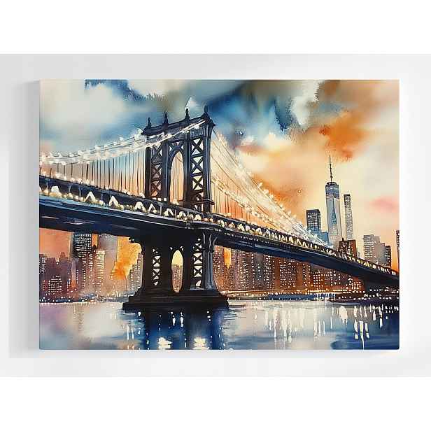 Plakát Město New York Usa Manhattan Most Slunce 100x75