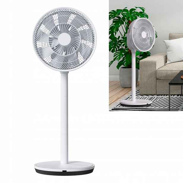 Ventilátor 2v1 Wi-Fi stojící a stolní 27 W Nastavitelná výška Tichý bílý
