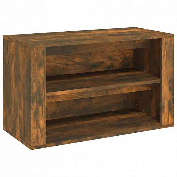 vidaXL Botník kouřový dub 75 x 35 x 45 cm kompozitní dřevo