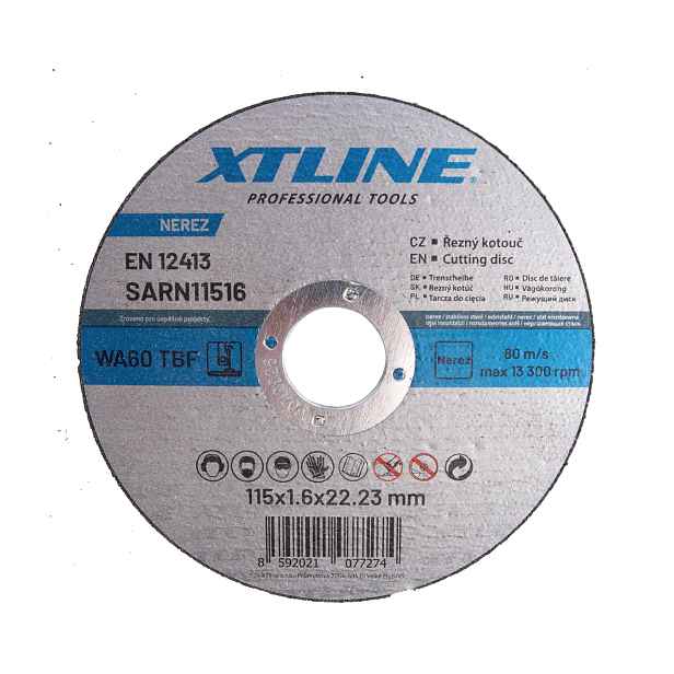 XTline Kotouč řezný na nerez 115x1,6x22mm