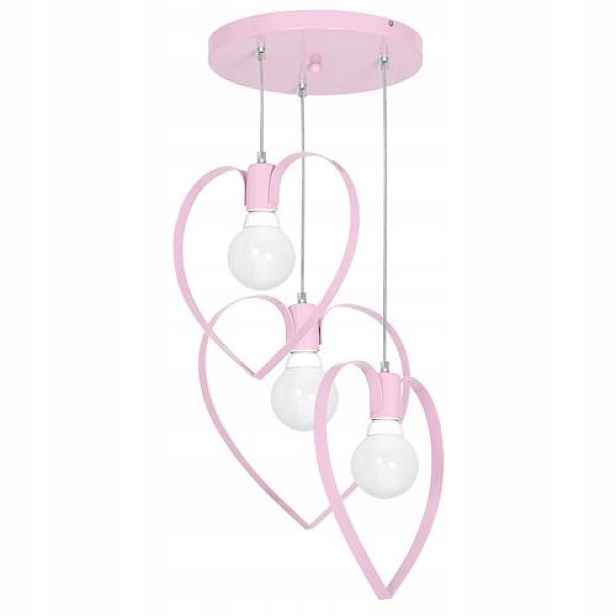 Závěsná Lampa Lustr Love III Světle Růžová MLP995
