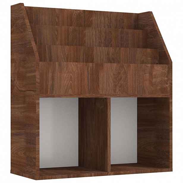 vidaXL Dětský regál na časopisy hnědý dub 71 x 30 x 78,5 cm kompozit