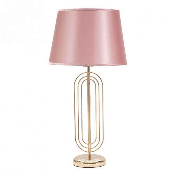 Růžová stolní lampa Mauro Ferretti Krista, výška 64 cm