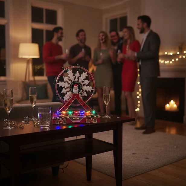 Led vánoční kolotoč animovaný 35 cm USB/baterie