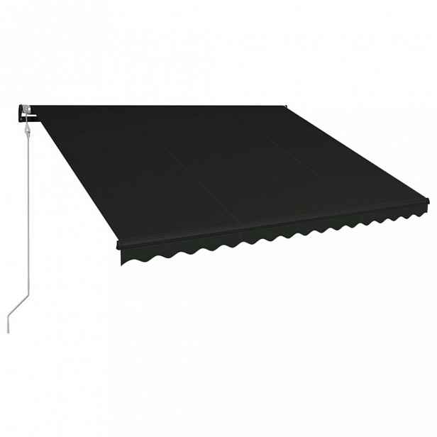 Automatická markýza s LED a senzorem větru 500x300 cm Dekorhome Antracit