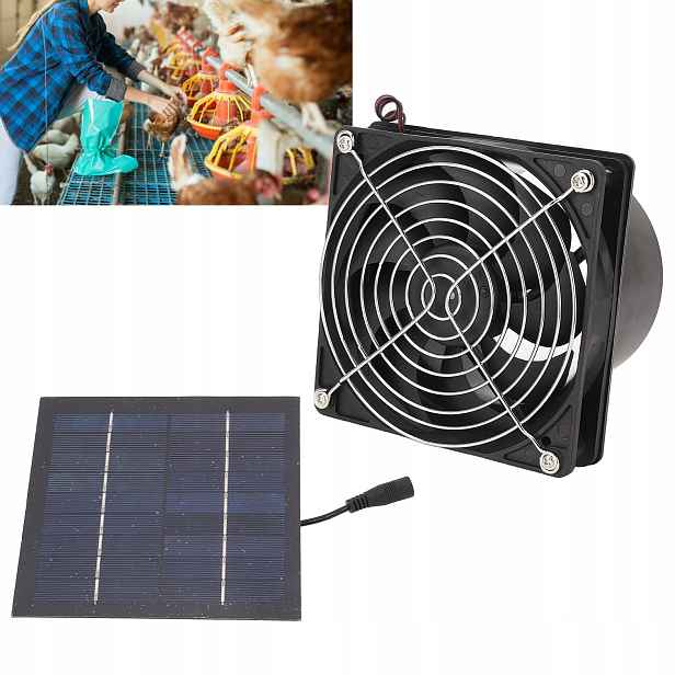 Sada ventilátorů se solárním panelem, 50W Solární ventilátor pro skleníky