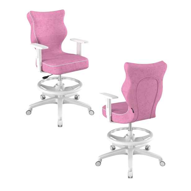 Studentská židle Duo s podnožkou, bílá podstava, pro výšku 159-188 cm, velikost 6 WK+P