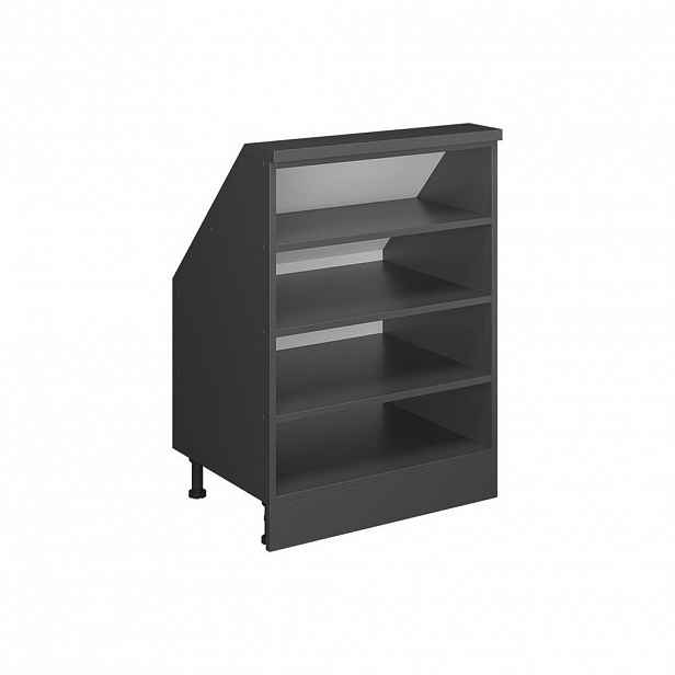 Vicco SKŘÍŇ POD ŠIKMOU STŘECHU Rion Antracit 60 x 81.6 cm se 4 přihrádkami