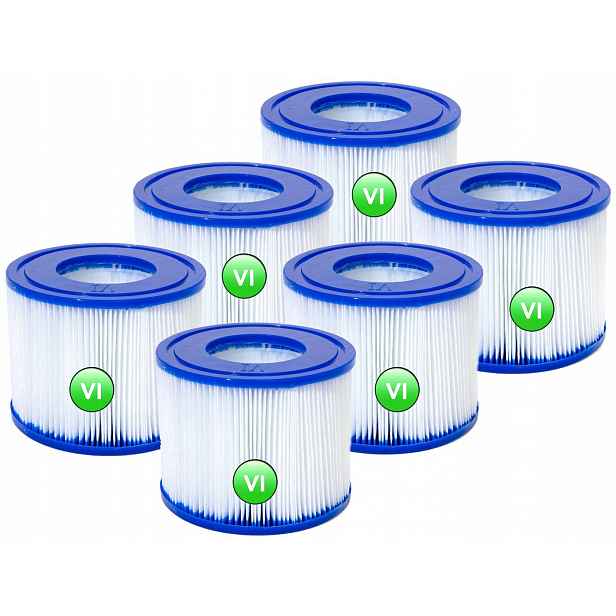 6 x Filtr Pro Lay-z-spa Čerpadlo Jacuzzi 60311 Bestway Typ Vložky VI