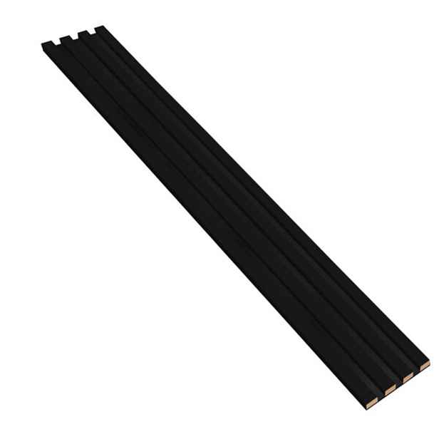 Designový akustický panel - černá - 16,8 cm - 4 lamely - startovací panel