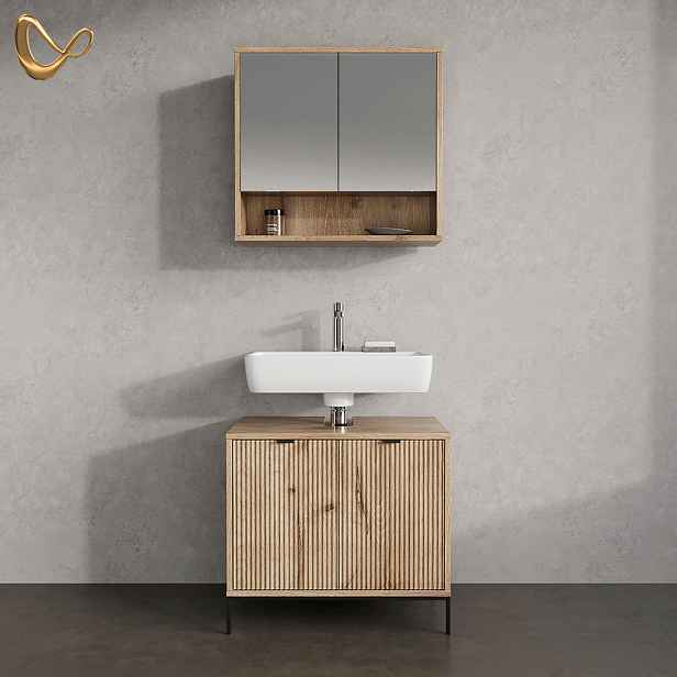 Livinity® KOUPELNOVÝ NÁBYTEK ATERNO, Dub Viking, 2dílná