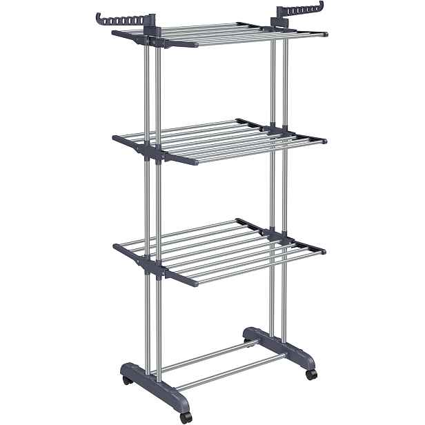 SONGMICS Sušák na prádlo Nehy 172 cm šedý/stříbrný