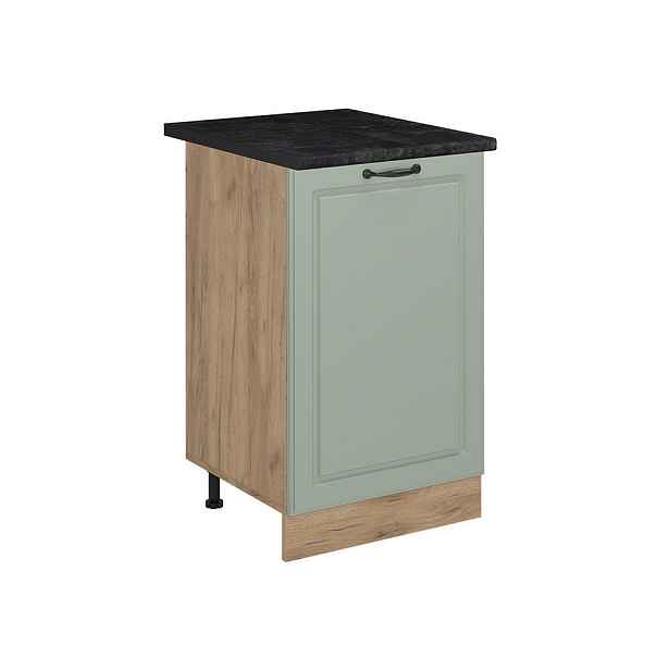 Vicco SPODNÍ SKŘÍŇKA KUCHYŇSKÉ LINKY R-Line, Mint venkovský dům/Zlatý mocný dub, 50 cm pracovná doska antracitová