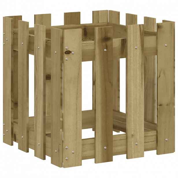 vidaXL Zahradní truhlík plotový design 40x40x40 cm impregnované dřevo