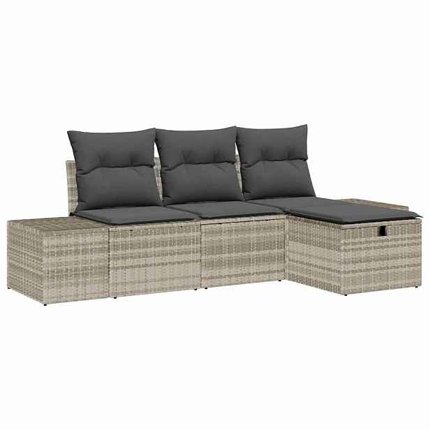 vidaXL Set pohovek 4 ks polyratan