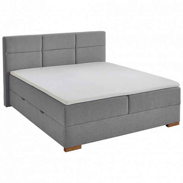 home24 POSTEL BOXSPRING, 180/200 cm, šedá
