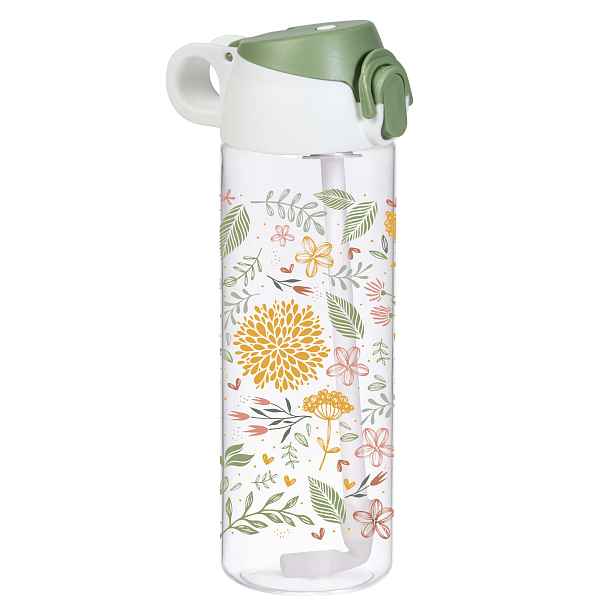 Láhev na pití s brčkem TORO 750ml botanica