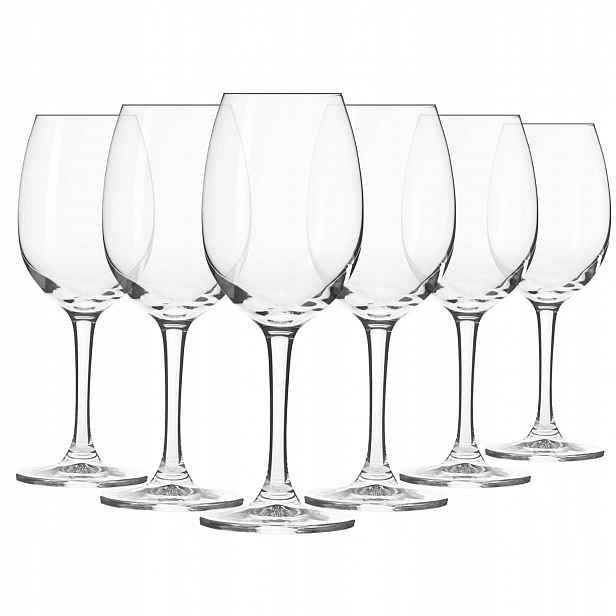 Skleničky na bílé a růžové víno Krosno Xno Wine komplet 280 ml 6 ks