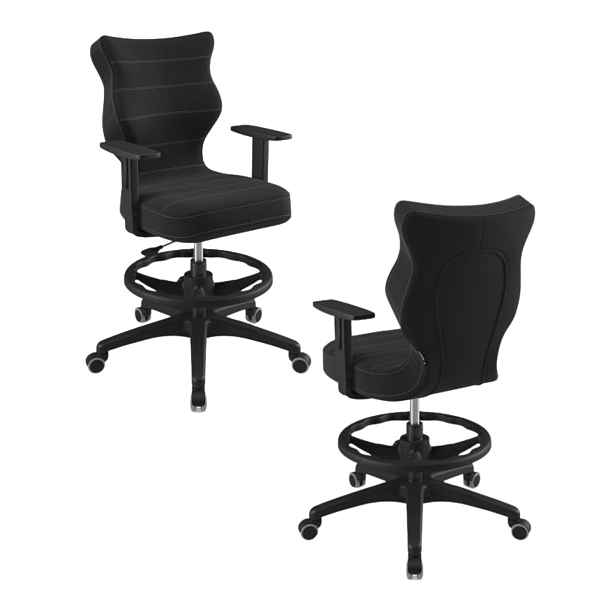 Studentská židle Duo s podnožkou, černá podstava, pro výšku 159-188 cm, velikost 6 WK+P