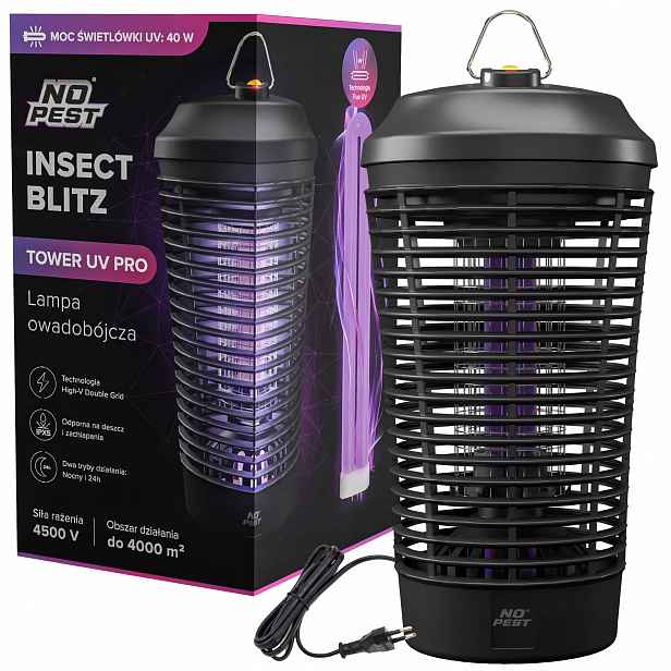 Uv Lampa Proti Komárům, Mouchám, 4500V, 40W, Lampion, Velká, XXL
