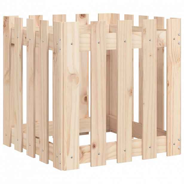 vidaXL Zahradní truhlík plotový design 50x50x50 cm masivní borovice
