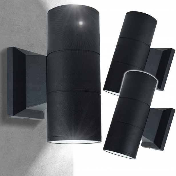 3x Vodotěsná venkovní nástěnná lampa IP44 Dekorativní zahradní terasová lampa
