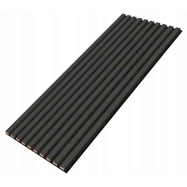 Designový akustický panel - antracit - 46 cm - 10 lamel