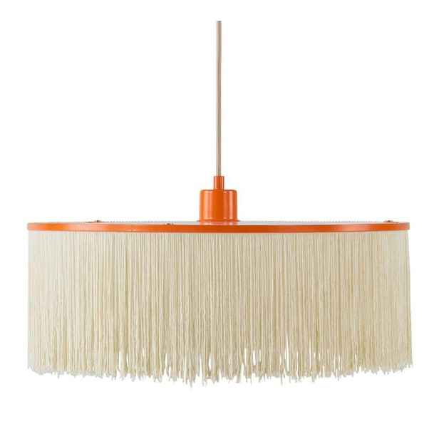 Oranžové/béžové látkové závěsné svítidlo ø 45 cm Regency – Jotex