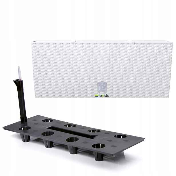 Květináč zavlažovací box 25x60x24 cm bílý