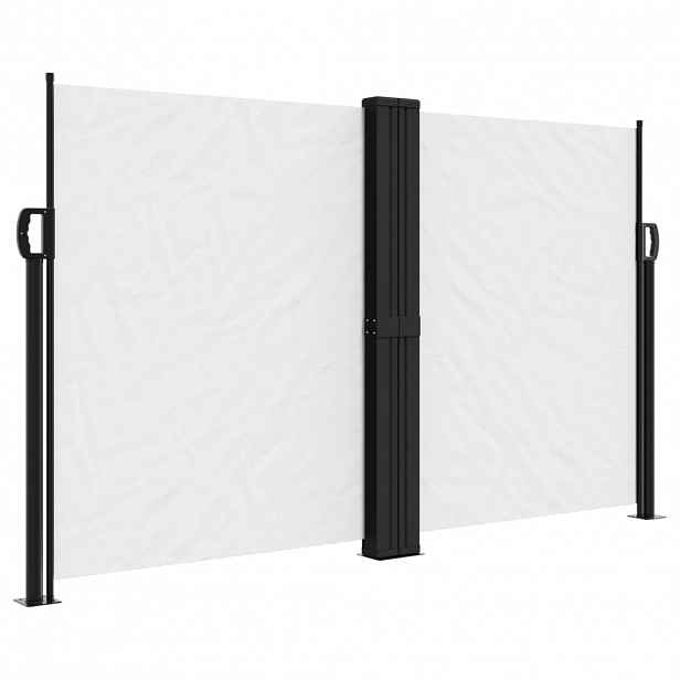 vidaXL Zatahovací boční markýza bílá 140 x 600 cm