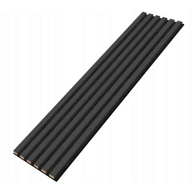 Designový akustický panel - antracit - 28 cm - 6 lamel