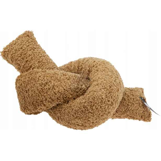 Polštář Uzel, imitace beránka 150x12cm, světle hnědá