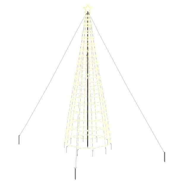 vidaXL LED vánoční strom EKENAS 400 cm 800 LED Teplá bílá Ocel Zlatá