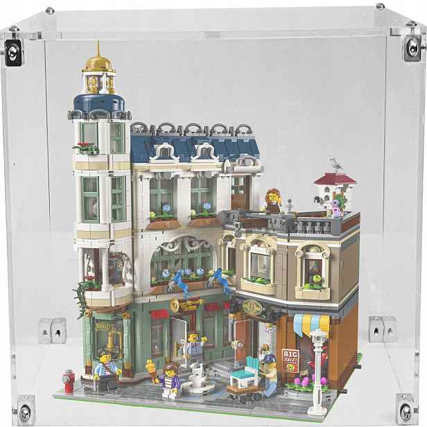 Vitrína Drewlandia pro stavebnici Lego 11371 Icons – Nákupní ulice